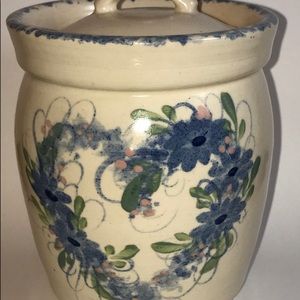 Sugar Bowl With Lid / Hand Painted